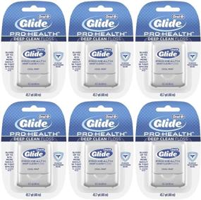 img 4 attached to 🦷✨ Oral-B Glide Pro-Health Deep Clean Cool Mint Floss, 40 meters (Pack of 6)