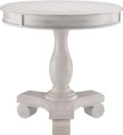 🌑 chipped white round accent table by ball & cast logo