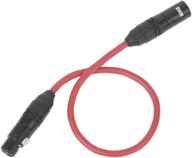 🎙️ red lyxpro 50ft xlr microphone cable - balanced male to female 3-pin mic cord for powered speakers, audio interfaces, pro performance, and recording devices logo