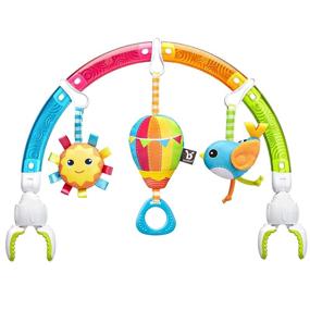 img 4 attached to 🌈 Enhance Your Baby's Sensory Development with the Benbat Rainbow Dazzle Friends Play Bar: A Versatile Baby Stroller Arch Toy!