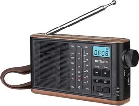 img 4 attached to 📻 Retekess TR613 Portable Radio AM FM, Retro Tabletop Radio, Transistor Radio with Micro SD Support, 1200mAh Rechargeable Battery, Ideal for Seniors or Outdoor Activities (Black)