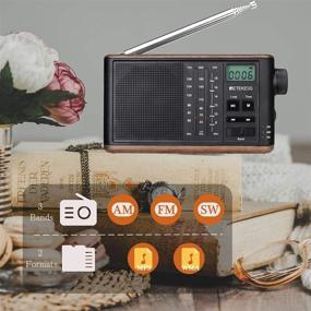 img 2 attached to 📻 Retekess TR613 Portable Radio AM FM, Retro Tabletop Radio, Transistor Radio with Micro SD Support, 1200mAh Rechargeable Battery, Ideal for Seniors or Outdoor Activities (Black)
