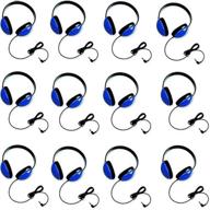 🎧 enhance listening experience for kids with califone 2800-bl listening first stereo headphones bundle (blue) - 12 items included logo