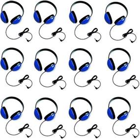 img 2 attached to 🎧 Enhance Listening Experience for Kids with Califone 2800-BL Listening First Stereo Headphones Bundle (Blue) - 12 Items Included