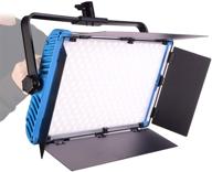 🎥 df digitalfoto helios dimmable bi-color led panel light for video and photography - cri95+, 100w studio and stage lighting with dmx system, barndoor, and adjustable color temperature (3200k-5500k) - ideal for youtube lighting logo