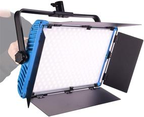 img 4 attached to 🎥 DF DIGITALFOTO Helios Dimmable Bi-Color LED Panel Light for Video and Photography - CRI95+, 100W Studio and Stage Lighting with DMX System, Barndoor, and Adjustable Color Temperature (3200K-5500K) - Ideal for YouTube Lighting