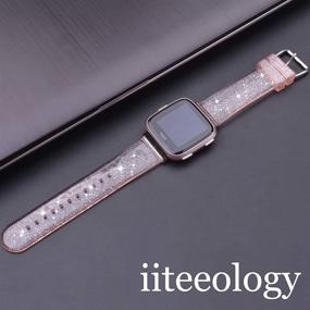 img 3 attached to 🌸 iiteeology Soft TPU Clear Band for Women with Fitbit Versa/Versa 2/Versa Lite SE Smart Watches - Pink/Silver Compatibility