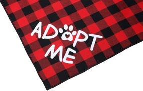 img 2 attached to JPB 2 Pack Dog Bandanas for Adoption - Adopt Me Design