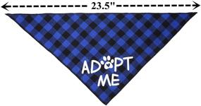 img 3 attached to JPB 2 Pack Dog Bandanas for Adoption - Adopt Me Design