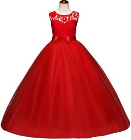 img 3 attached to Enchanting Floral Princess Tulle Formal Pageant Attire for Girls