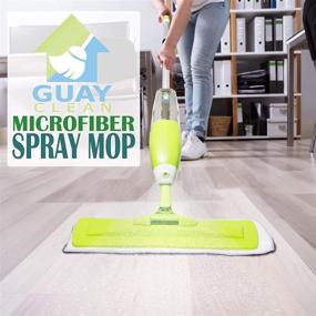 img 3 attached to 🧽 Guay Clean Microfiber Spray Mop - Ultimate Swift Wet and Dry Floor Cleaning Kit - Swivel Mop Head - Refillable Bottle with Trigger Sprayer – Safe for All Floor Types - Green