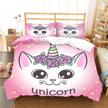 unicorn comforter cartoon microfiber pillowcase logo