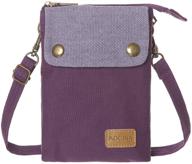 👜 aocina small canvas cellphone crossbody purse bag: stylish & convenient for girls, teens, and women logo
