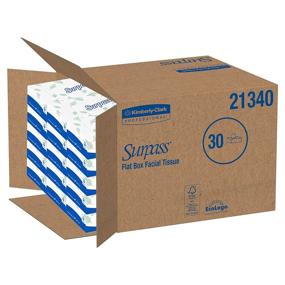 img 3 attached to 🧻 Kimberly-Clark Professional Surpass Facial Tissue Flat Box (21340): 2-Ply, White, Unscented, 100 Tissues x 30 Boxes - H&amp;PC-85803