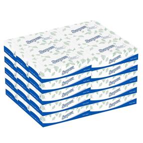 img 2 attached to 🧻 Kimberly-Clark Professional Surpass Facial Tissue Flat Box (21340): 2-Ply, White, Unscented, 100 Tissues x 30 Boxes - H&amp;PC-85803