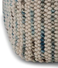 img 2 attached to 🛋️ SimpliHome Zoey Cube Woven Pouf: Multi-Colored Cotton and Wool Footstool for Living Room, Bedroom, and Kids Room; Blending Transitional and Modern Style