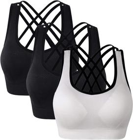 img 4 attached to Seamless Strappy Fitness Running Sportswear Outdoor Recreation