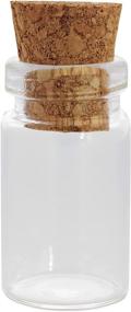 img 3 attached to 🏺 Mini Tiny Clear Glass Jars Bottles with Cork Stoppers - 50 Pack for Arts & Crafts, Decoration, Party Favors