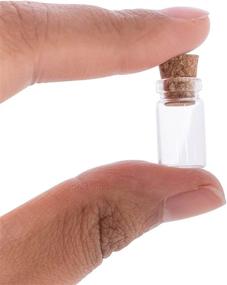 img 1 attached to 🏺 Mini Tiny Clear Glass Jars Bottles with Cork Stoppers - 50 Pack for Arts & Crafts, Decoration, Party Favors