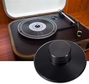 img 2 attached to 🎵 Facmogu LP Vinyl Record Weight Stabilizer - Black, Aluminum Vibration Reducer for Turntables, LP Disc Stabilizer, Record Player Enhancer