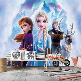 img 2 attached to Девичий день рождения 7x5 футов виниловый фон "Frozen", фотоэлемент Эльзы для оформления стены, идеальное снаряжение для детей, мальчиков и малышей.