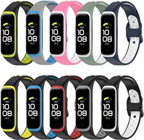 img 3 attached to Compatible Wristbands Two Toned Breathable Smartwatch Wearable Technology