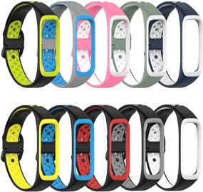 img 2 attached to Compatible Wristbands Two Toned Breathable Smartwatch Wearable Technology