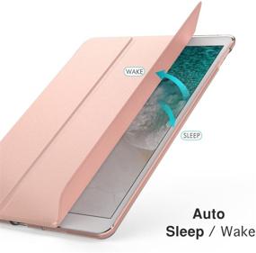 img 1 attached to 📱 Moko Rose Gold iPad Air (3rd Gen) Case - Slim Lightweight Stand Cover with Translucent Frosted Back - Auto Wake/Sleep - 10.5 Inch iPad Pro 2017/2019