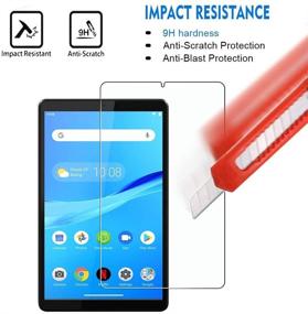 img 1 attached to 📱 [Pack of 3] PULEN Tempered Glass Screen Protector for Lenovo Tab M8 - Clear HD, Anti-Scratch, No Bubble, 9H Hardness (8.0 inch)