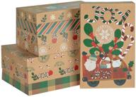 🎁 ruspepa рождественский набор коробок - набор из 8 коробок-рубашек с узорами: 2 размера, 8 дизайнов, тематика снеговика логотип