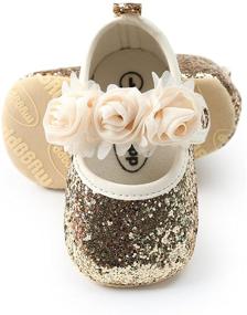 img 2 attached to 👑 Princess Sparkly Baby Girl Moccasins: Lightweight Soft Sole Mary Jane Shoes for Crib