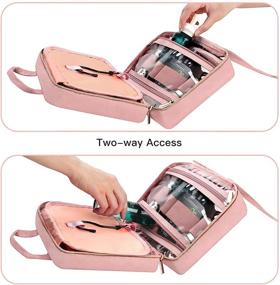 img 2 attached to 💄 Hanging Toiletry Bag for Women, Travel Makeup Organizer in Pink - Convenient Cosmetic Bag with Hook