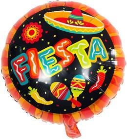 img 1 attached to 🌵 Fiery Fiesta Party Decorations Kit - Cactus Foil Balloons, Golden Fiesta Banner, Helium Balloons, Coco Paper Tassel Garland, Mexican Paper Fans - Cinco de Mayo Supplies