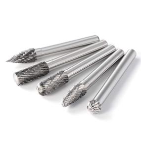 img 2 attached to 💎 XCSOURCE 6X8MM Tungsten Carbide Burrs: Premium Rotary Drill Die Grinder Carving Bits - Set of 1 for Precision and Efficiency (BI044)