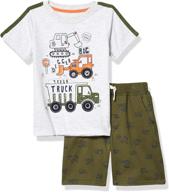 boys' orange print kids headquarters shorts 👦 - trendy children's clothing for a stylish look logo