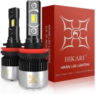 💡 h11/h8/h9 hikari led bulbs: 12000lm high lumens kit, japan csp led tech, 30w thunder csp led - 80w equivalent, canbus ready, halogen upgrade, 6000k white - h16 foglight replacement logo