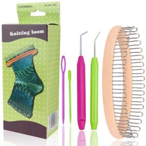 img 4 attached to Coopay Sock Loom Kit - Round Knitting Board with Loom Pick Tool & Needles, Durable & Safe - Creativity for Kids Small Knitting Loom Kit - Perfect for Socks, Hats, Leg & Arm Warmers, Scarves & More