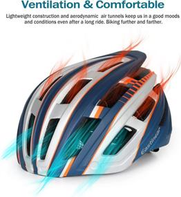 img 2 attached to 🚴 Advanced EASTINEAR Magnetic Goggles Bike Helmet for Adults | LED Rear Light, Adjustable Size | Perfect for Mountain &amp; Road Biking