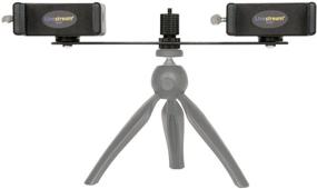 img 4 attached to 📱 Livestream Gear - Dual Device Mounting Bar: Stream with 2 Phones Simultaneously, Features Large Holders and Tripod Compatibility