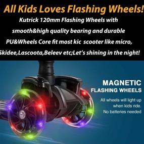 img 3 attached to Enhance Your Ride with Kutrick Light Up Scooter Wheels - 120mm LED Replacement Pair with ABEC-9 Bearing for Kick Scooter