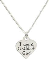 👼 child of god heart necklace - sterling silver, 14 inch logo