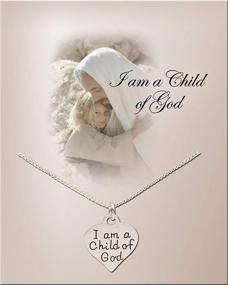 img 3 attached to 👼 Child of God Heart Necklace - Sterling Silver, 14 inch