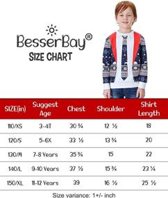 img 1 attached to BesserBay Kids' Christmas Ugly Sweatshirt: Funny Xmas Long Sleeve Shirt for Ages 4-12