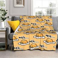 🥚 gudetama cute throw blanket: ultra soft, all-season microplush bed blanket - 60"x50 logo