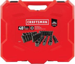 img 3 attached to 🔧 High-Quality CRAFTSMAN Deep Impact Socket Set, SAE, 1/2" - 48Piece (CMMT16548)