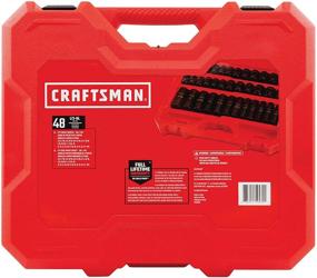 img 2 attached to 🔧 High-Quality CRAFTSMAN Deep Impact Socket Set, SAE, 1/2" - 48Piece (CMMT16548)