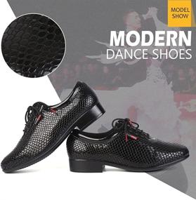 img 3 attached to DKZSYIM Men's Latin Dance Shoes - Professional Ballroom Tango, Waltz Performance, Standard, Modern Dancing Shoes