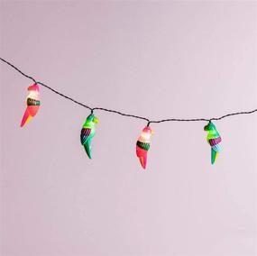 img 2 attached to Lights4fun Inc. 10 Multicolor Parrot LED Party String Lights: Battery Operated for Indoor & Outdoor Use