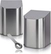 silver hinged stainless coffee container kitchen & dining logo