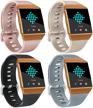 [4 pack] sport bands compatible with fitbit ionic bands for women men logo
